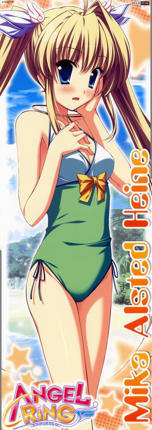 angel_ring cleavage mika_alsted_heine moonstone stick_poster swimsuits yamakaze_ran