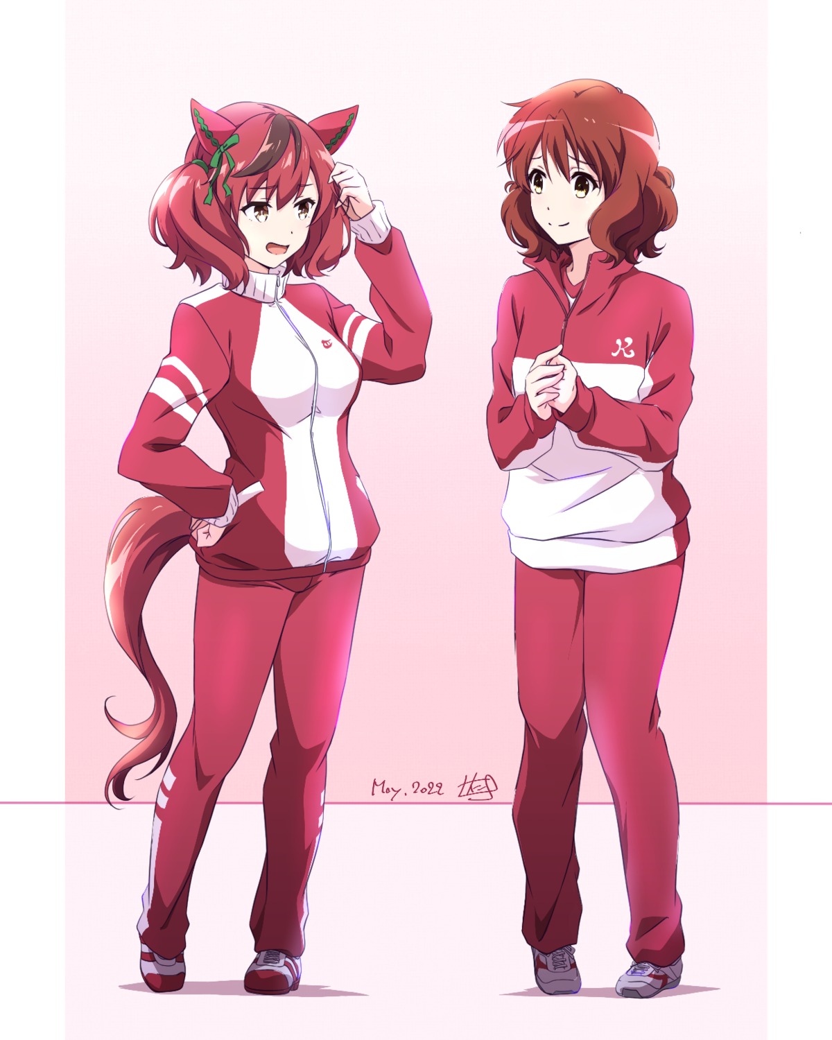 animal_ears crossover gym_uniform hibike!_euphonium nice_nature_(umamusume) nii_manabu oumae_kumiko tail uma_musume_pretty_derby