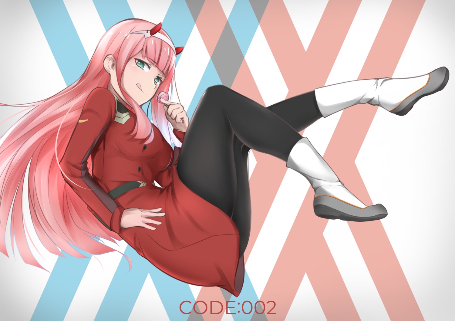 darling_in_the_franxx horns mr2d pantyhose uniform zero_two_(darling_in_the_franxx)