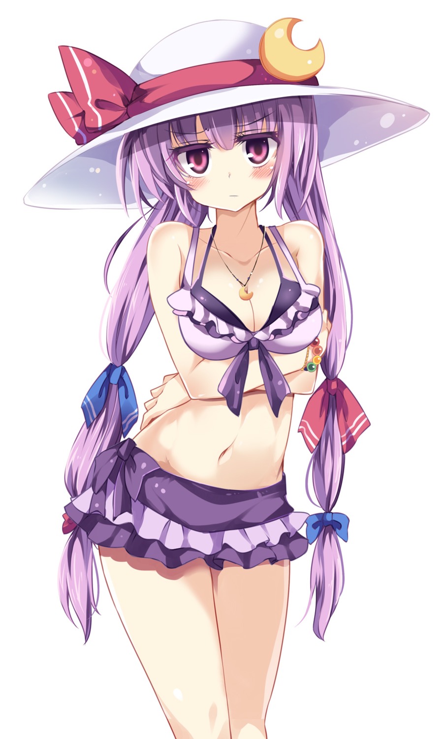 bikini cleavage matsuri_uta patchouli_knowledge swimsuits touhou