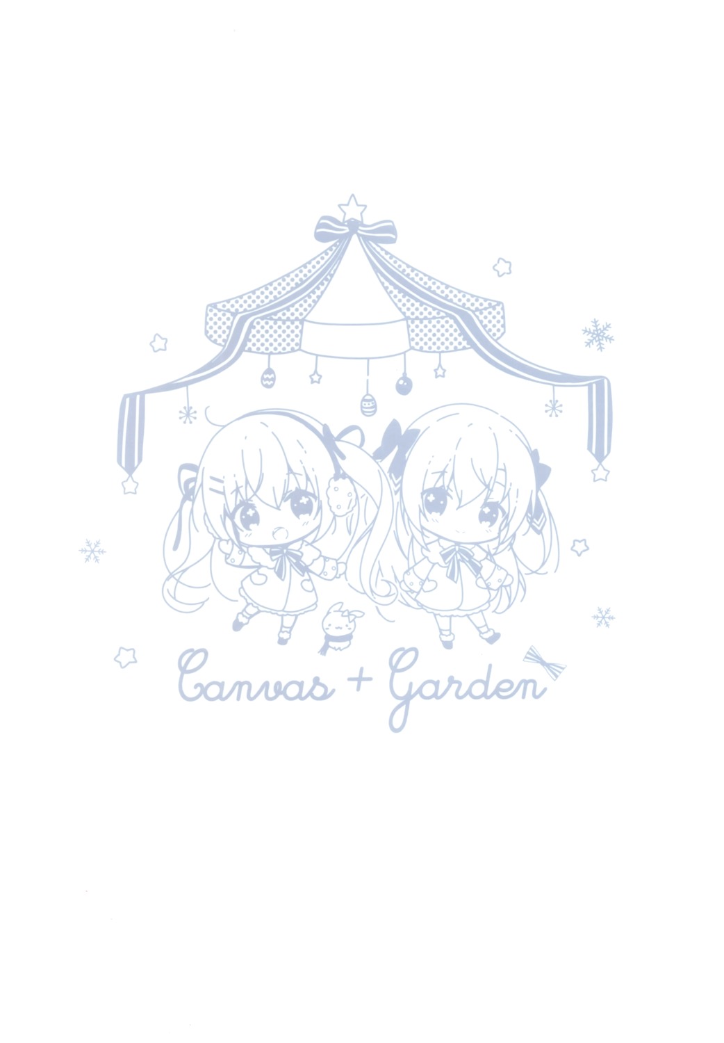 canvas+garden chibi miyasaka_miyu monochrome niwasaka_rira shionomiya_richer