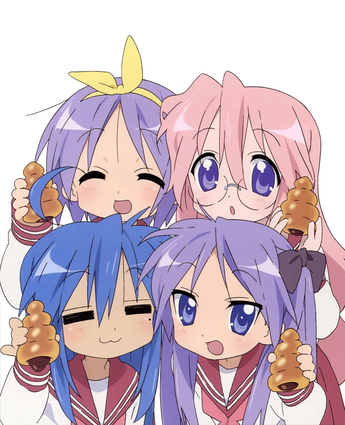 hiiragi_kagami hiiragi_tsukasa izumi_konata lucky_star seifuku takara_miyuki