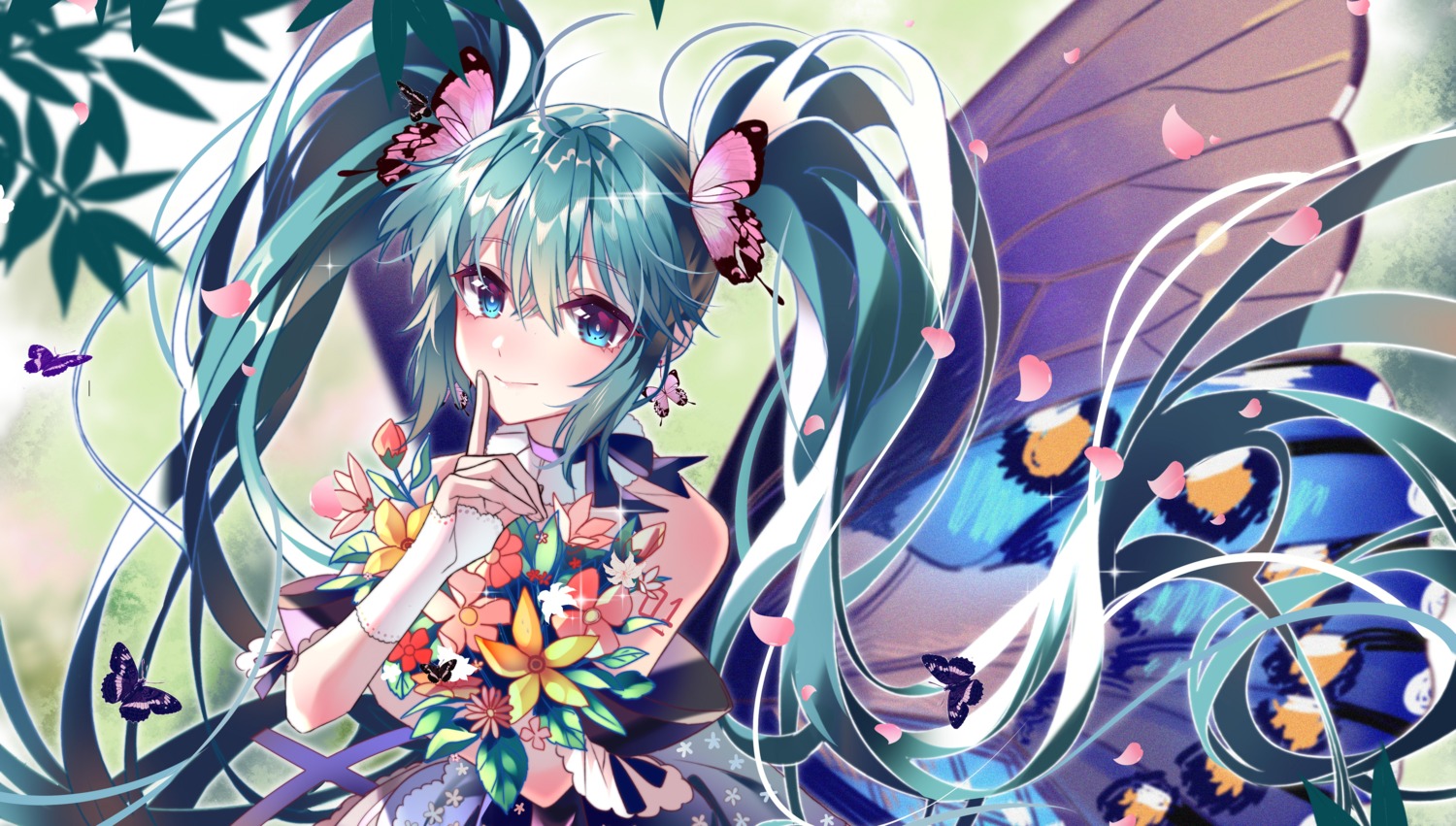 akira_(ying) hatsune_miku tattoo vocaloid wings