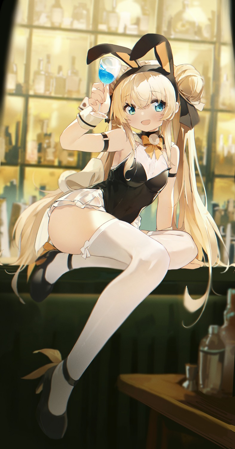 animal_ears bunny_ears bunny_girl coria heels see_through tail thighhighs