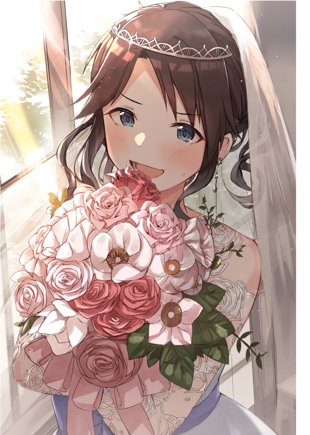 dress hanetsuka mitsumine_yuika the_idolm@ster the_idolm@ster_shiny_colors wedding_dress