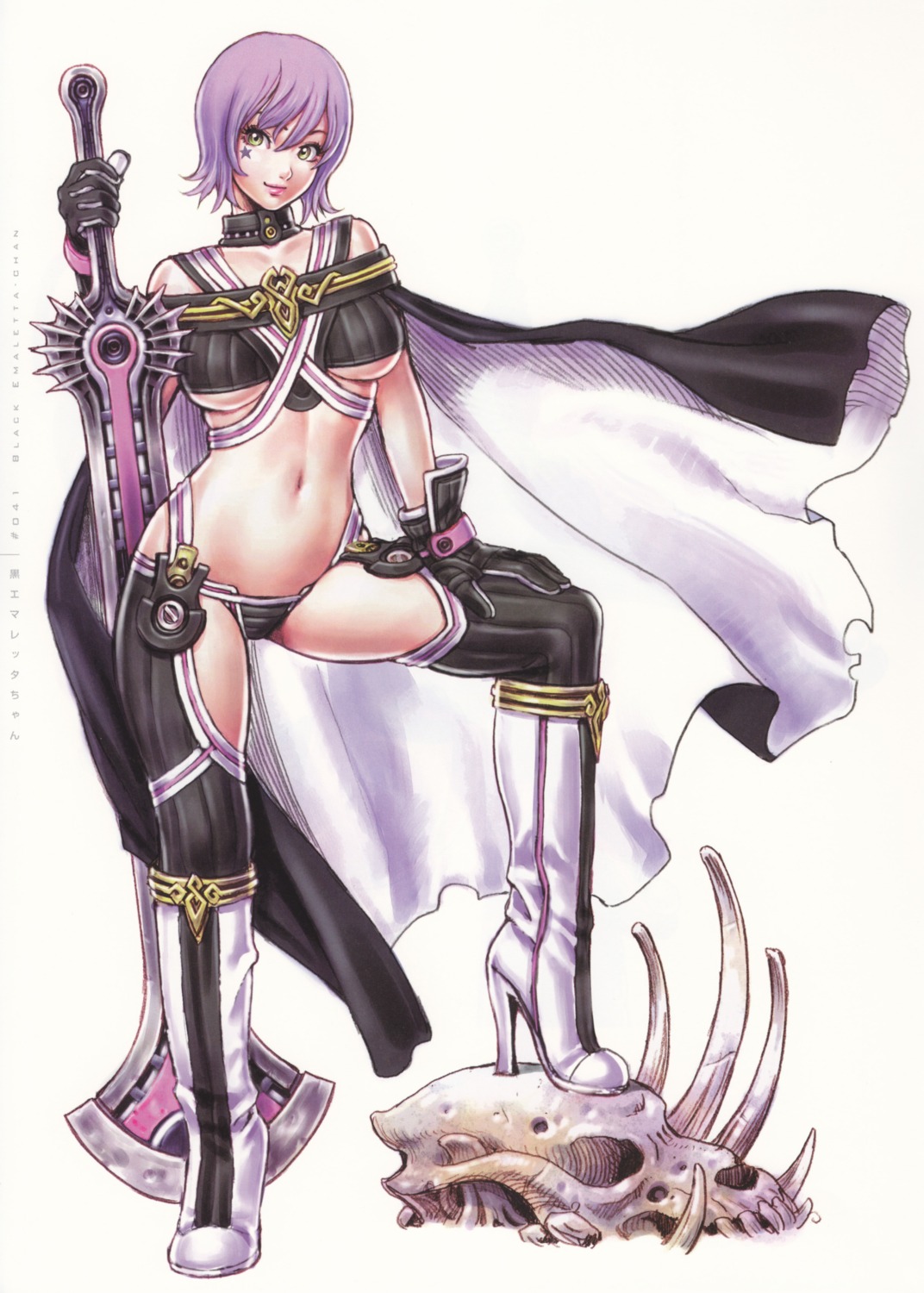 emaretta sword thighhighs underboob yamashita_shunya