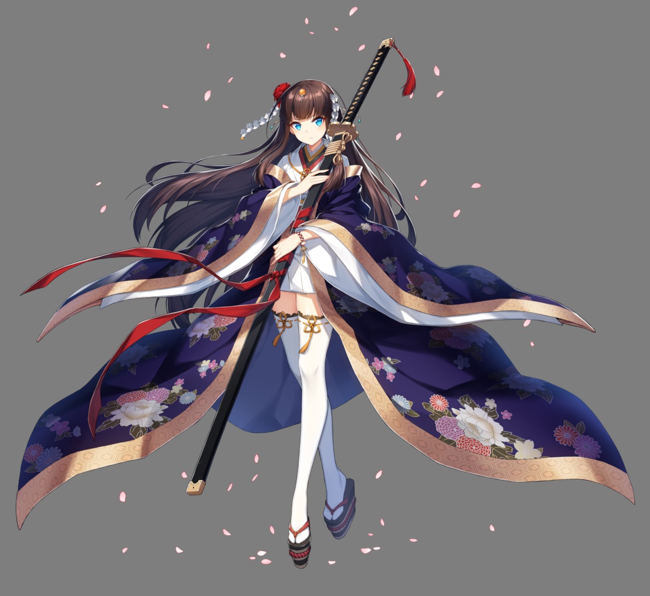 counter:side japanese_clothes kimono sword tagme thighhighs transparent_png
