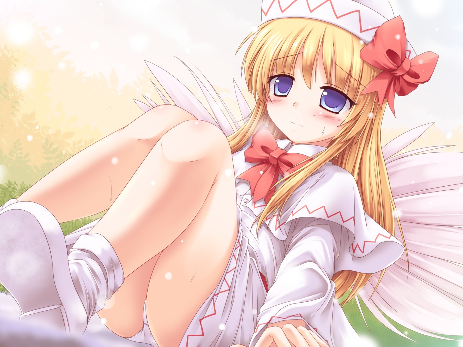 lily_white lzh pantsu touhou wings