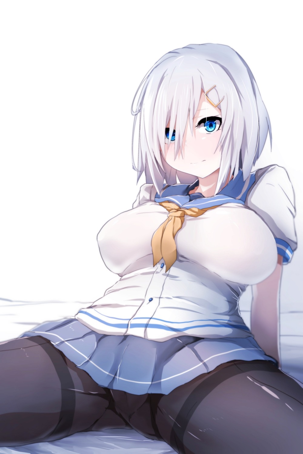 cameltoe hamakaze_(kancolle) kantai_collection pantsu pantyhose seifuku wada_kazu