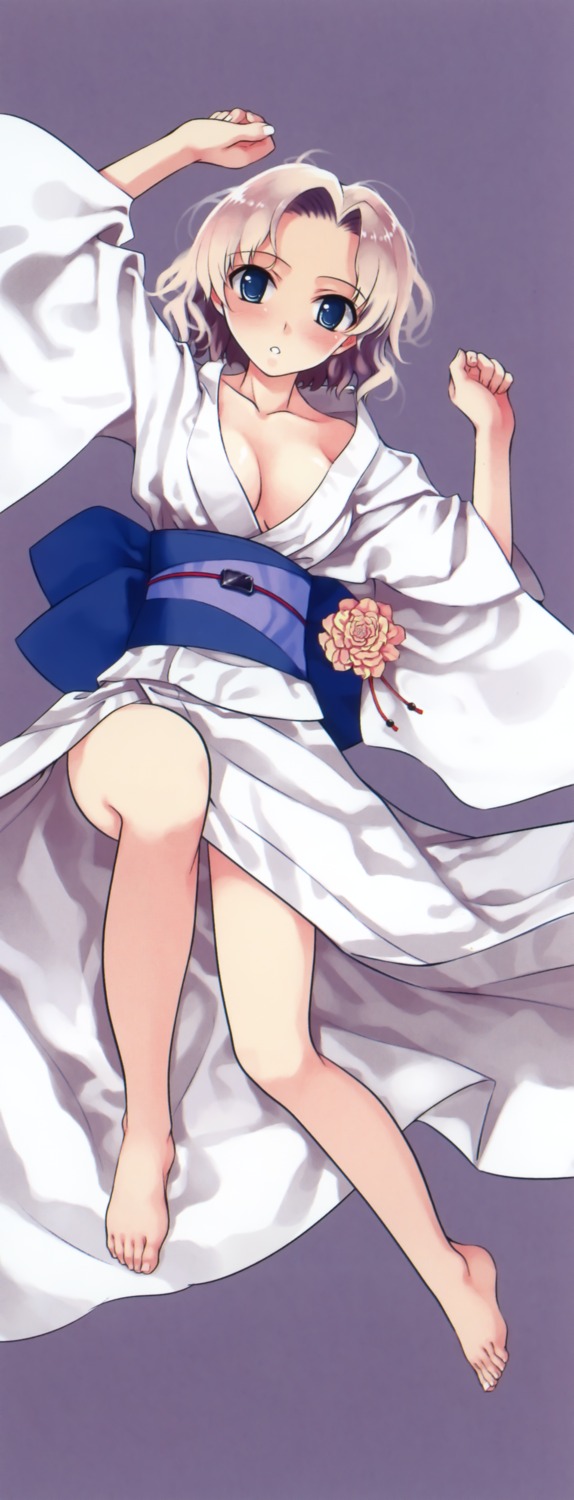 abhar cleavage deep_blue_sky_&_pure_white_wings hanami_mar'ya misaki_kurehito no_bra yukata