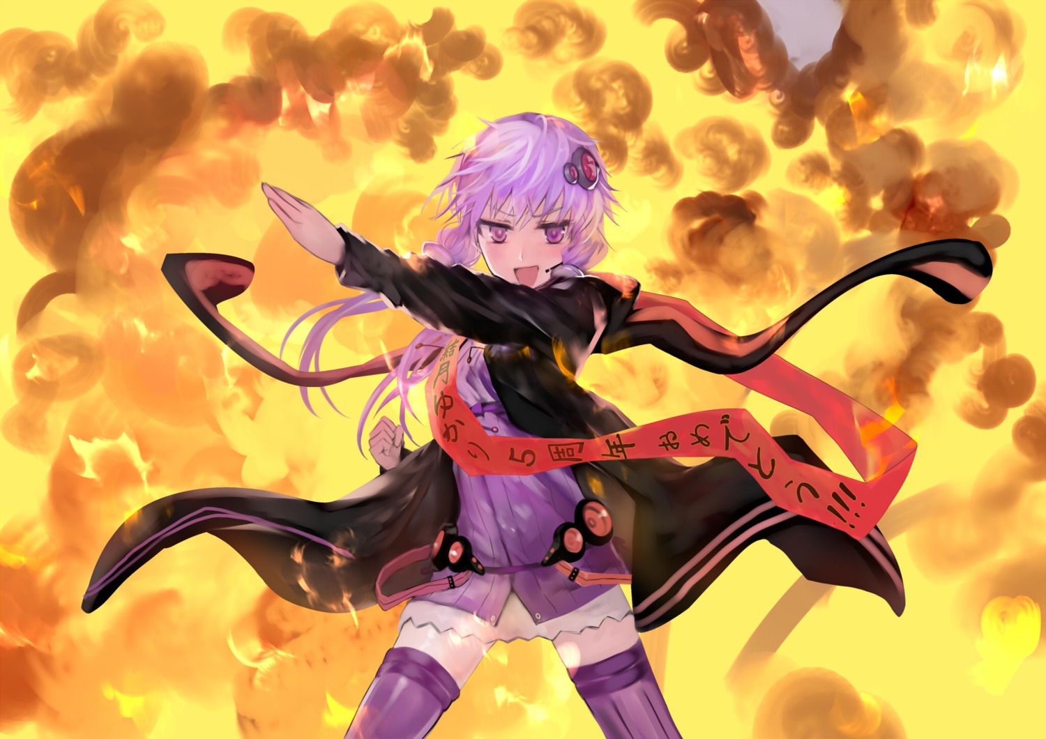 bob thighhighs vocaloid yuzuki_yukari