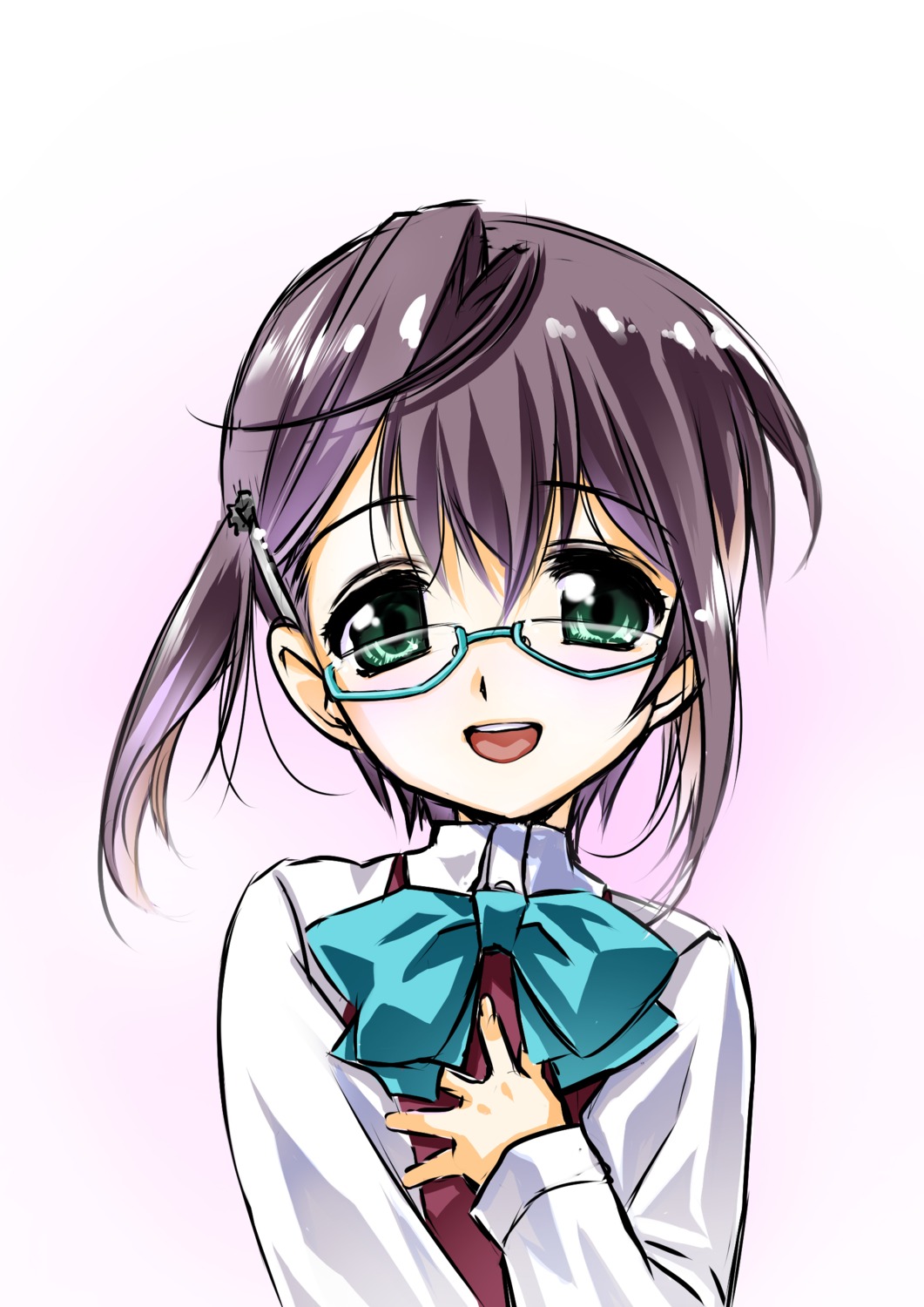 kantai_collection megane okinami_(kancolle) seifuku senomoto_hisashi