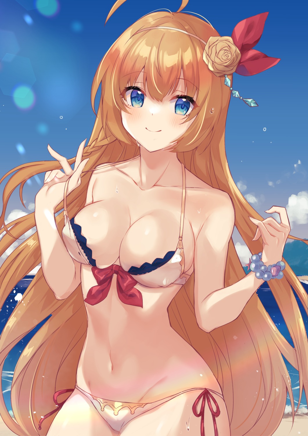 bikini miyakoto pecorine princess_connect princess_connect!_re:dive swimsuits undressing