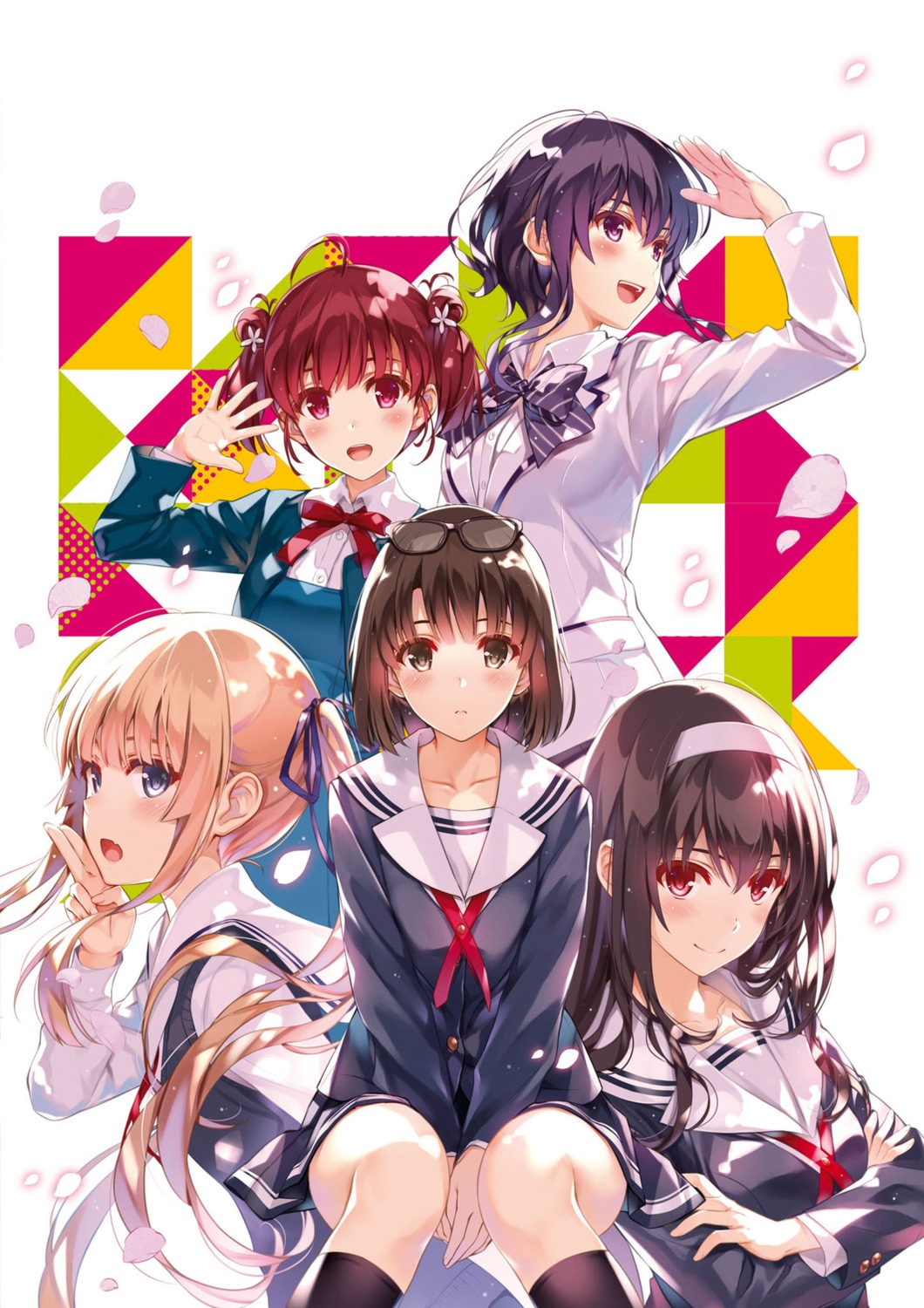 hashima_izumi hyoudou_michiru kasumigaoka_utaha katou_megumi megane misaki_kurehito saenai_heroine_no_sodatekata sawamura_spencer_eriri seifuku