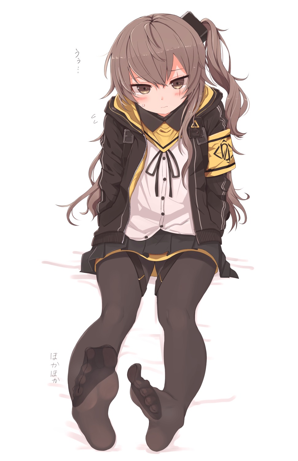 feet girls_frontline kahlua_(artist) pantyhose ump45_(girls_frontline)