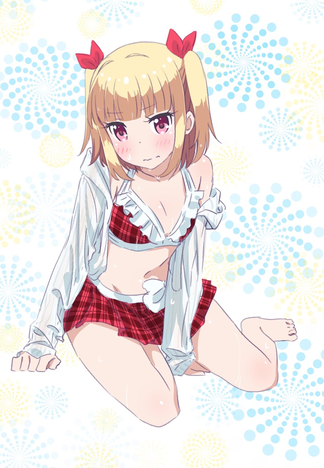 cleavage iijima_yun makicha new_game! open_shirt see_through swimsuits wet