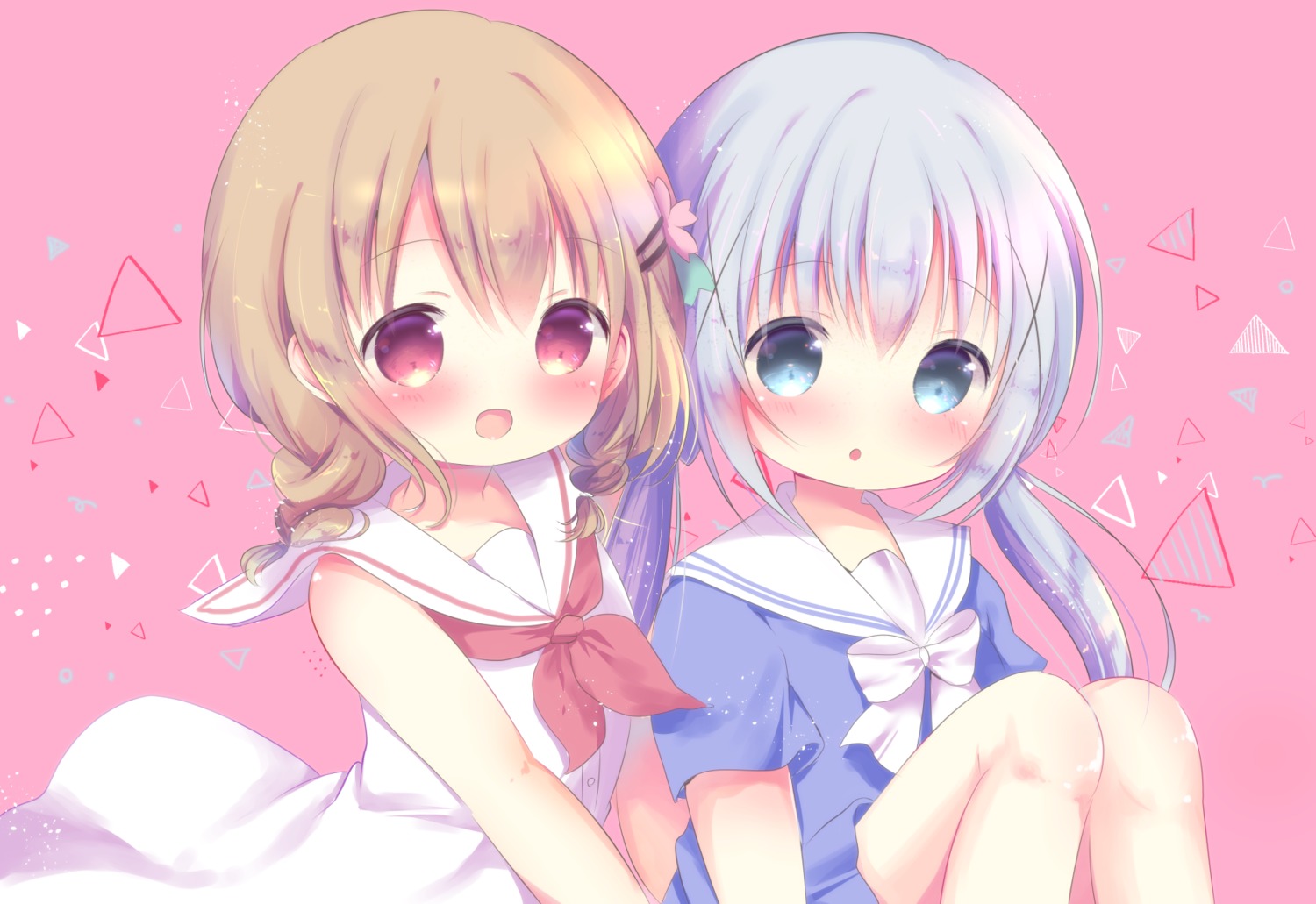 fuwa_rin gochuumon_wa_usagi_desu_ka? hoto_cocoa kafuu_chino seifuku