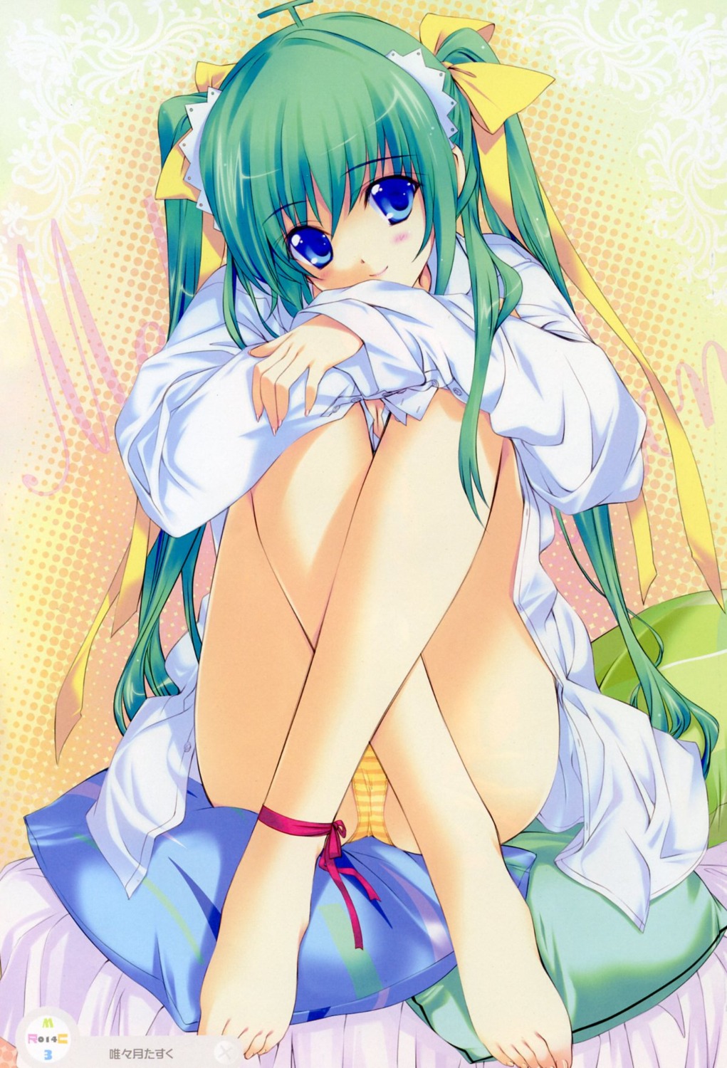 bleed_through cameltoe dress_shirt feet iizuki_tasuku melon-chan melonbooks pantsu shimapan