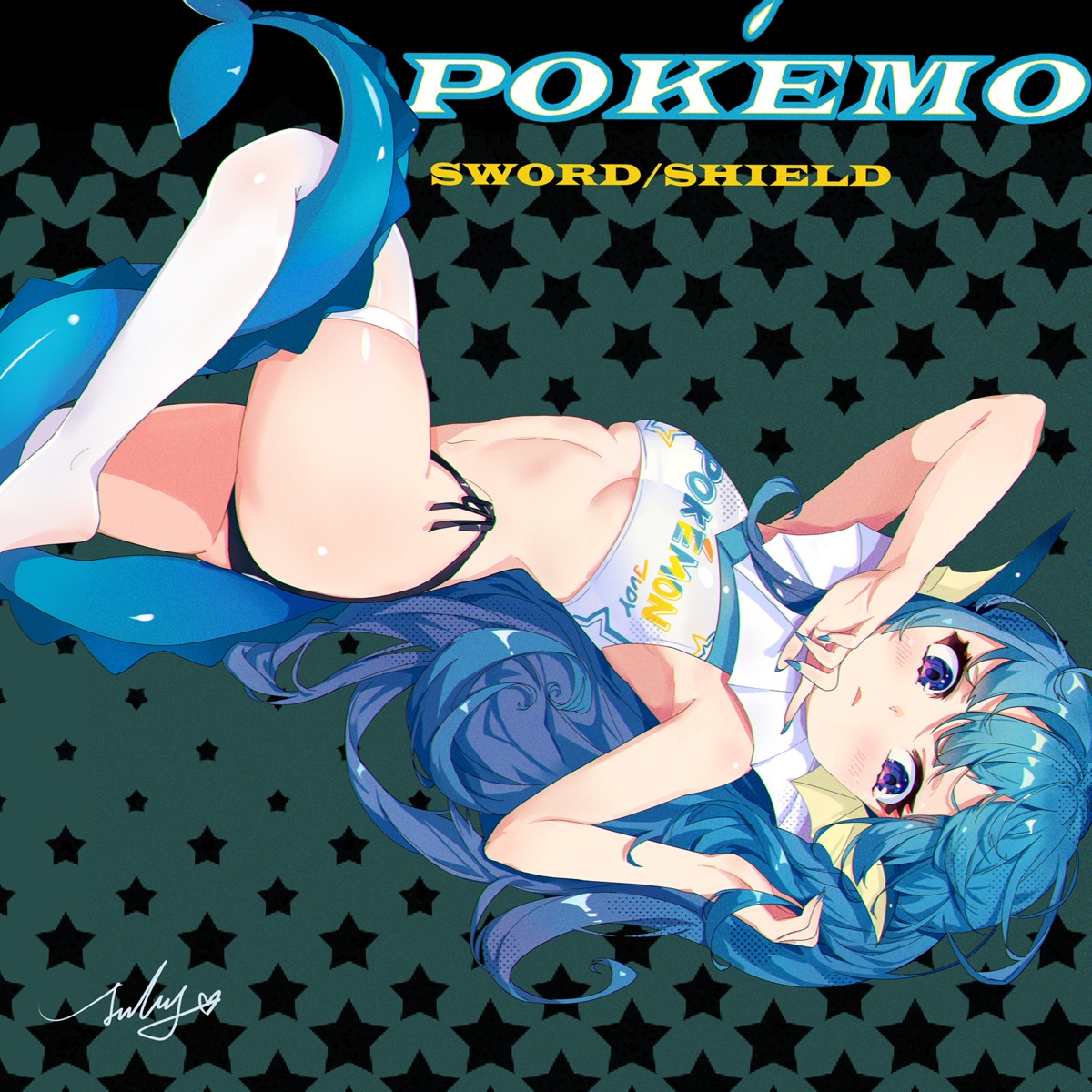 anthropomorphization bikini jiujiuyatou_(yayanzz) pokemon pokemon_swsh swimsuits tail thighhighs underboob vaporeon