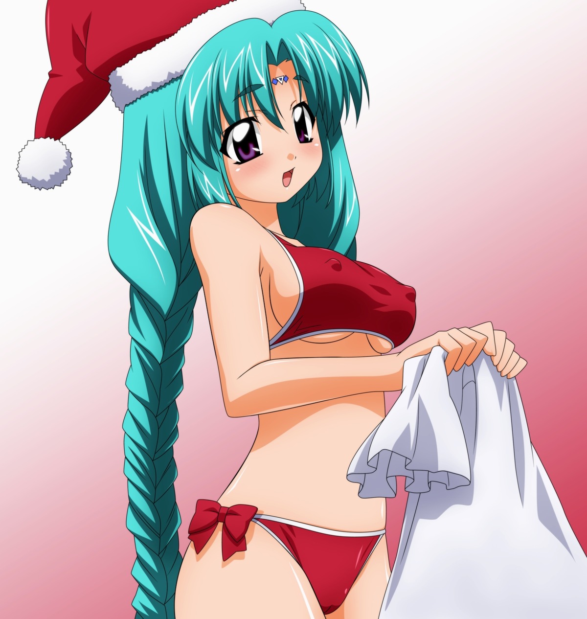 bikini canal_volphied christmas erect_nipples lost_universe swimsuits wave_ride