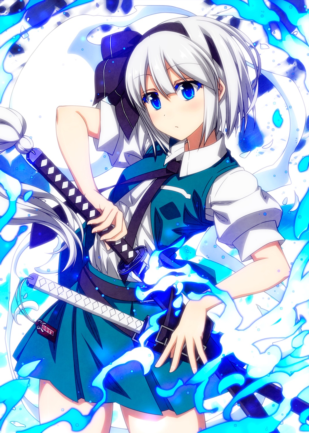 konpaku_youmu myon sazanami_mio sword touhou