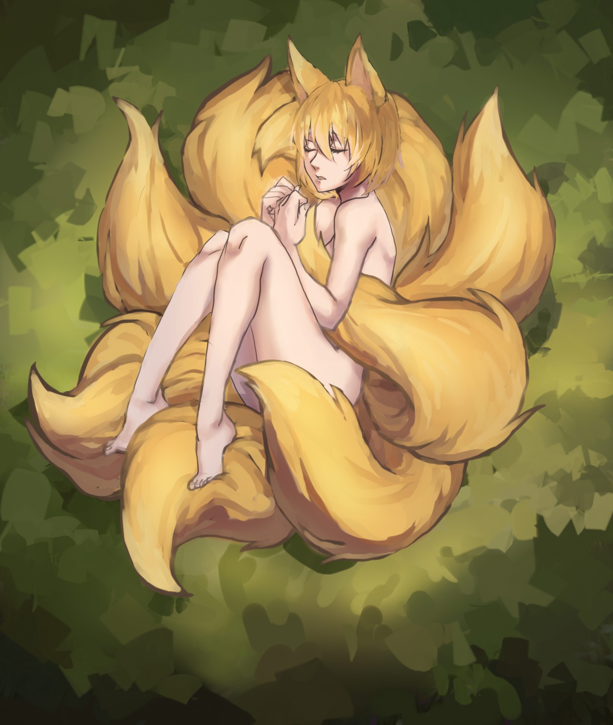 animal_ears naked sjb tail touhou yakumo_ran