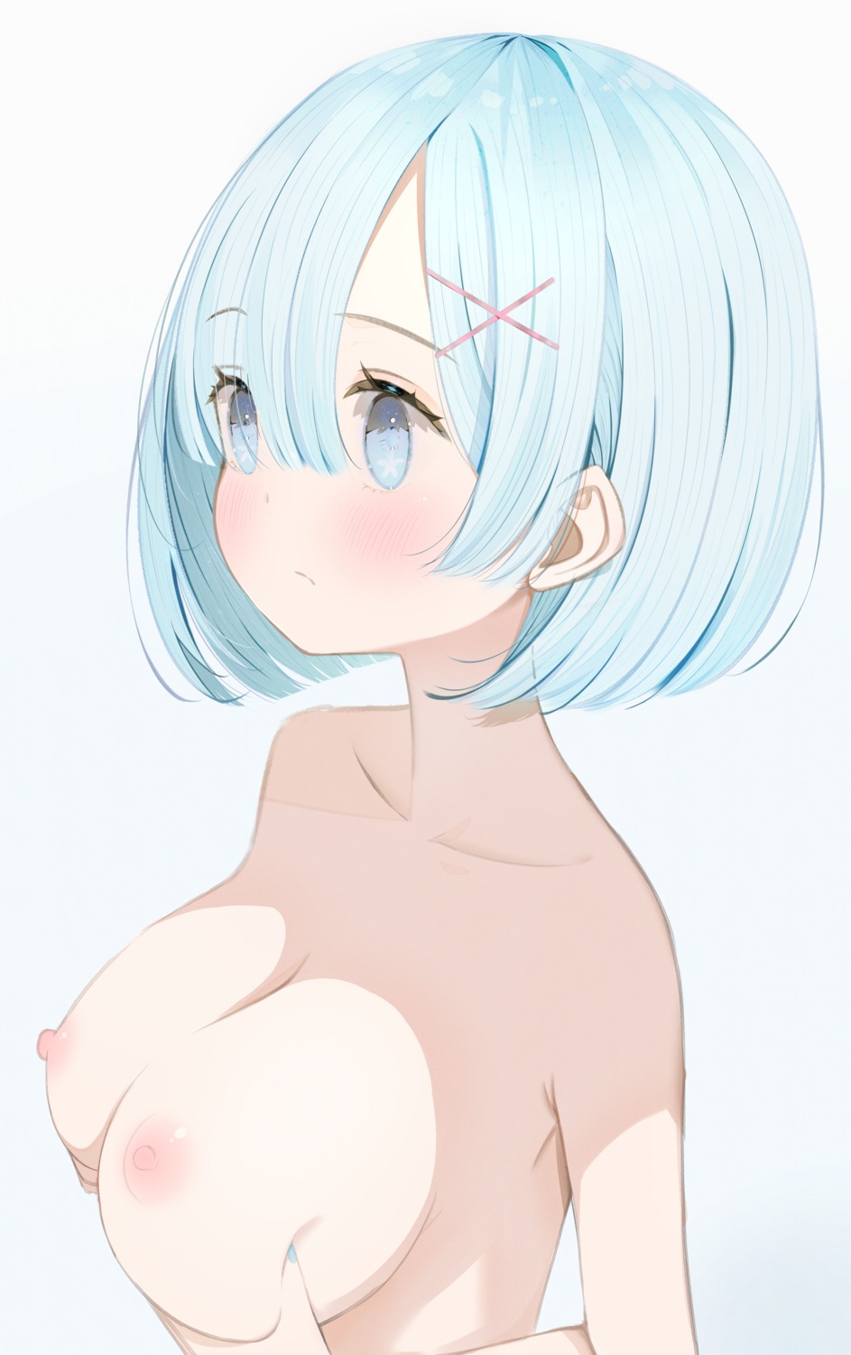 breast_hold nipples sakura_yuu_(hzjy8485) topless