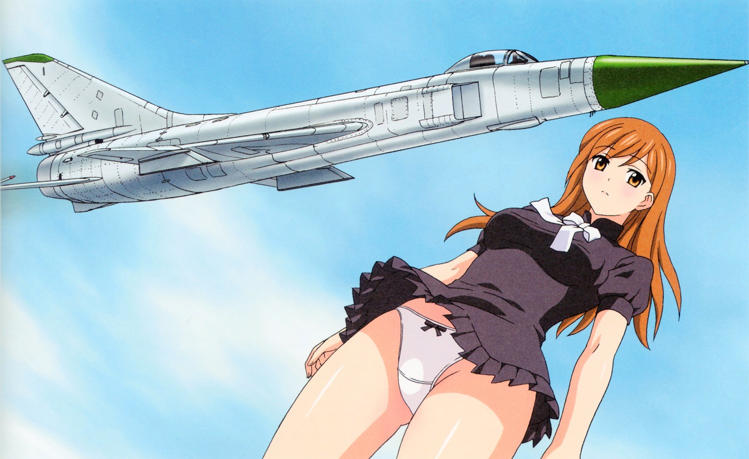 cameltoe dress mecha pantsu skirt_lift yamauchi_noriyasu