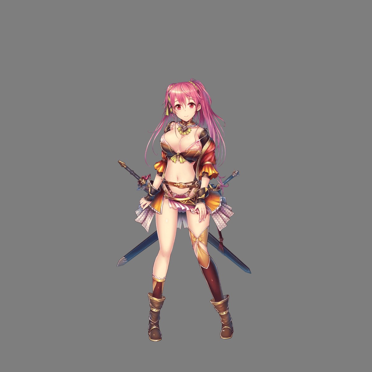 bikini_armor hoshi_no_girls_odyssey open_shirt sword thighhighs transparent_png