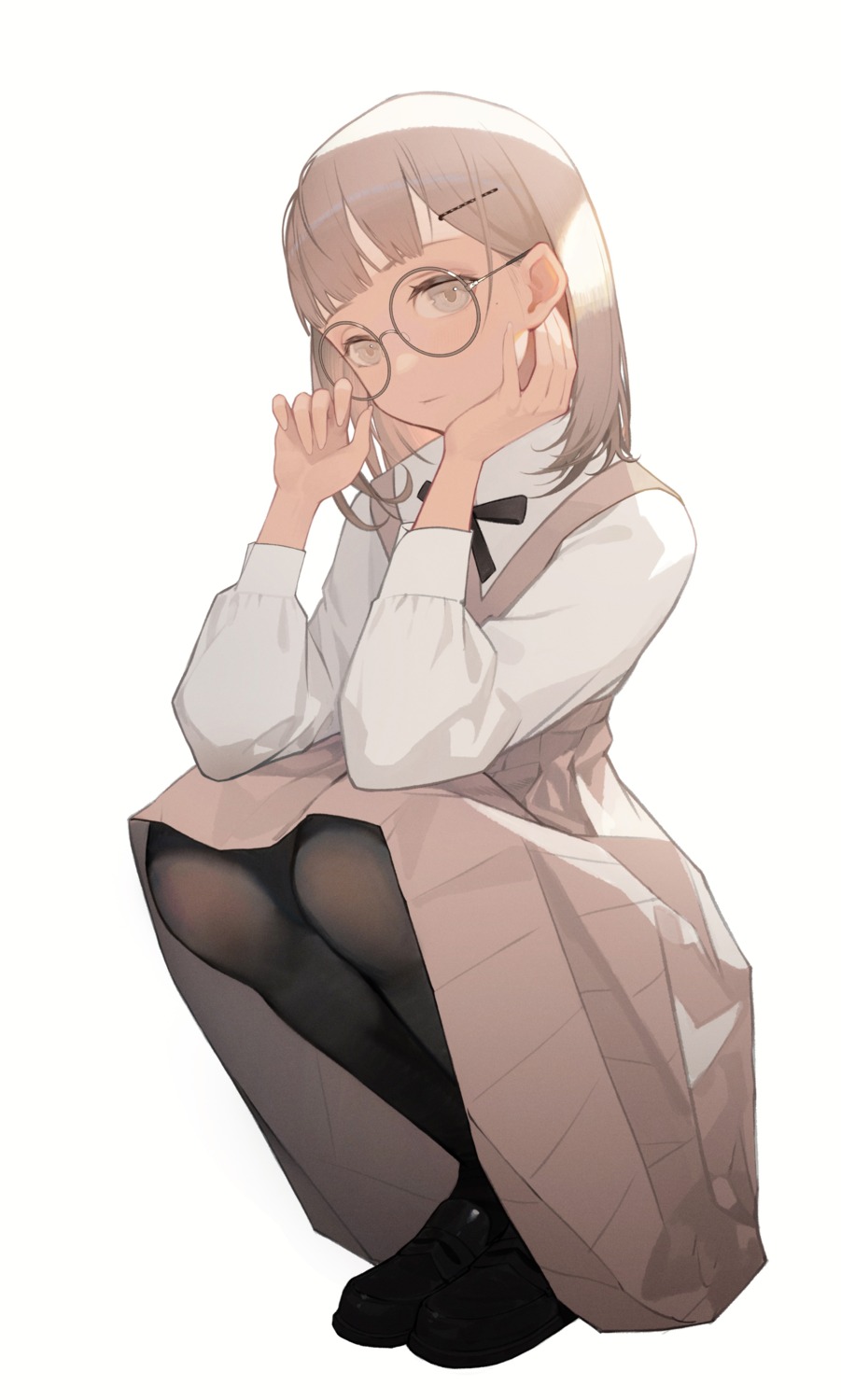 megane pantyhose peter_pan_(adtc7243) seifuku skirt_lift