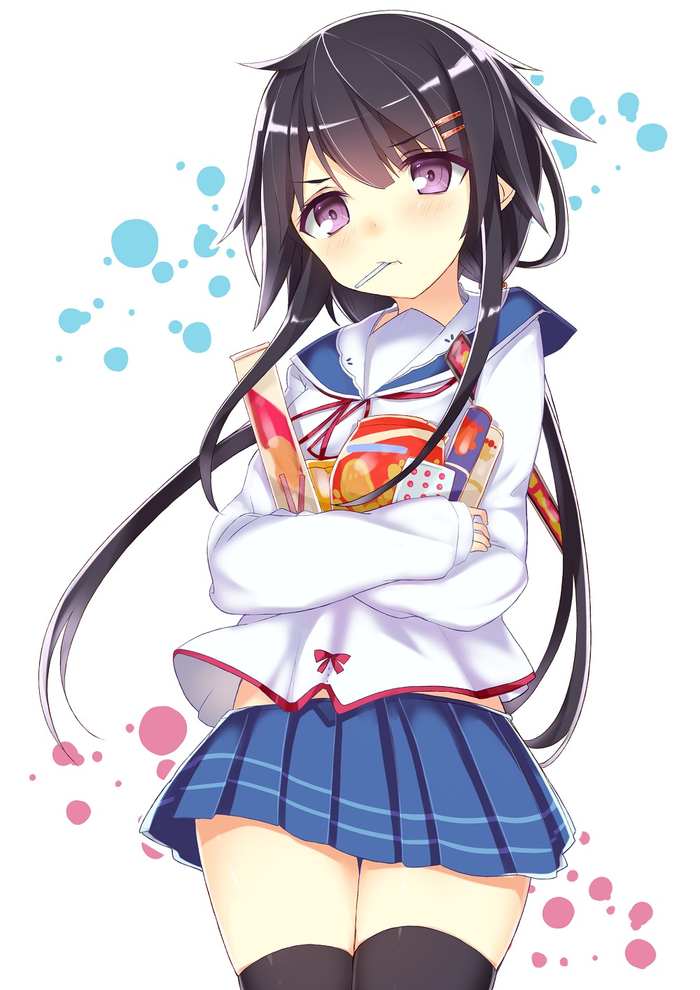 haruyuki seifuku thighhighs