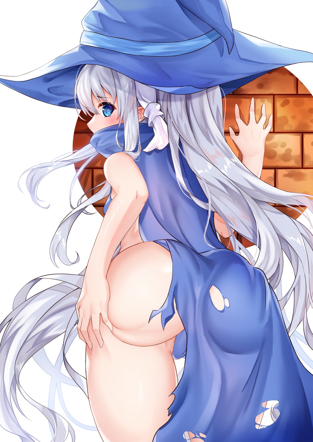 ass bikini deogho_(liujinzy9854) swimsuits torn_clothes witch