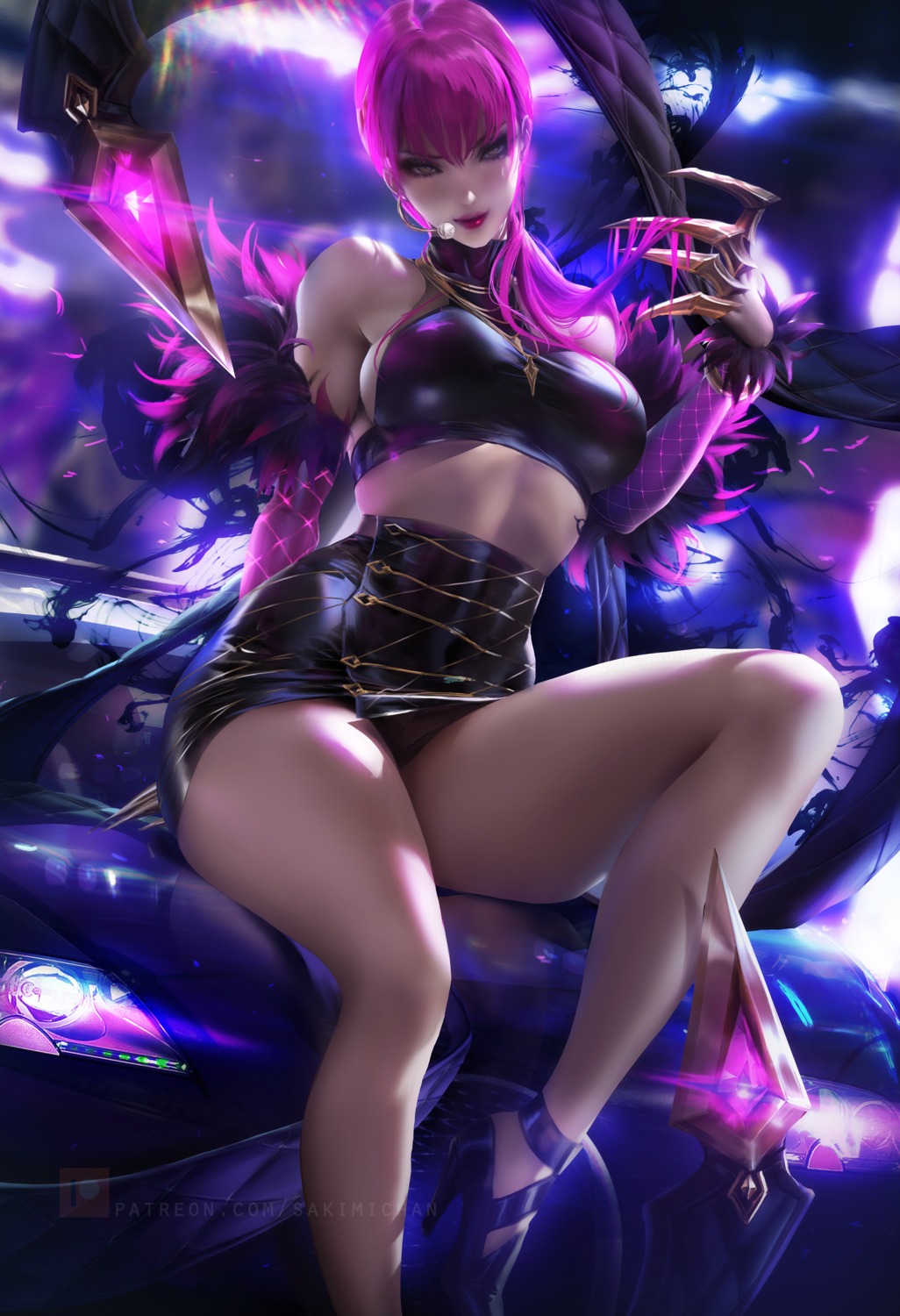 evelynn heels league_of_legends pantsu sakimichan