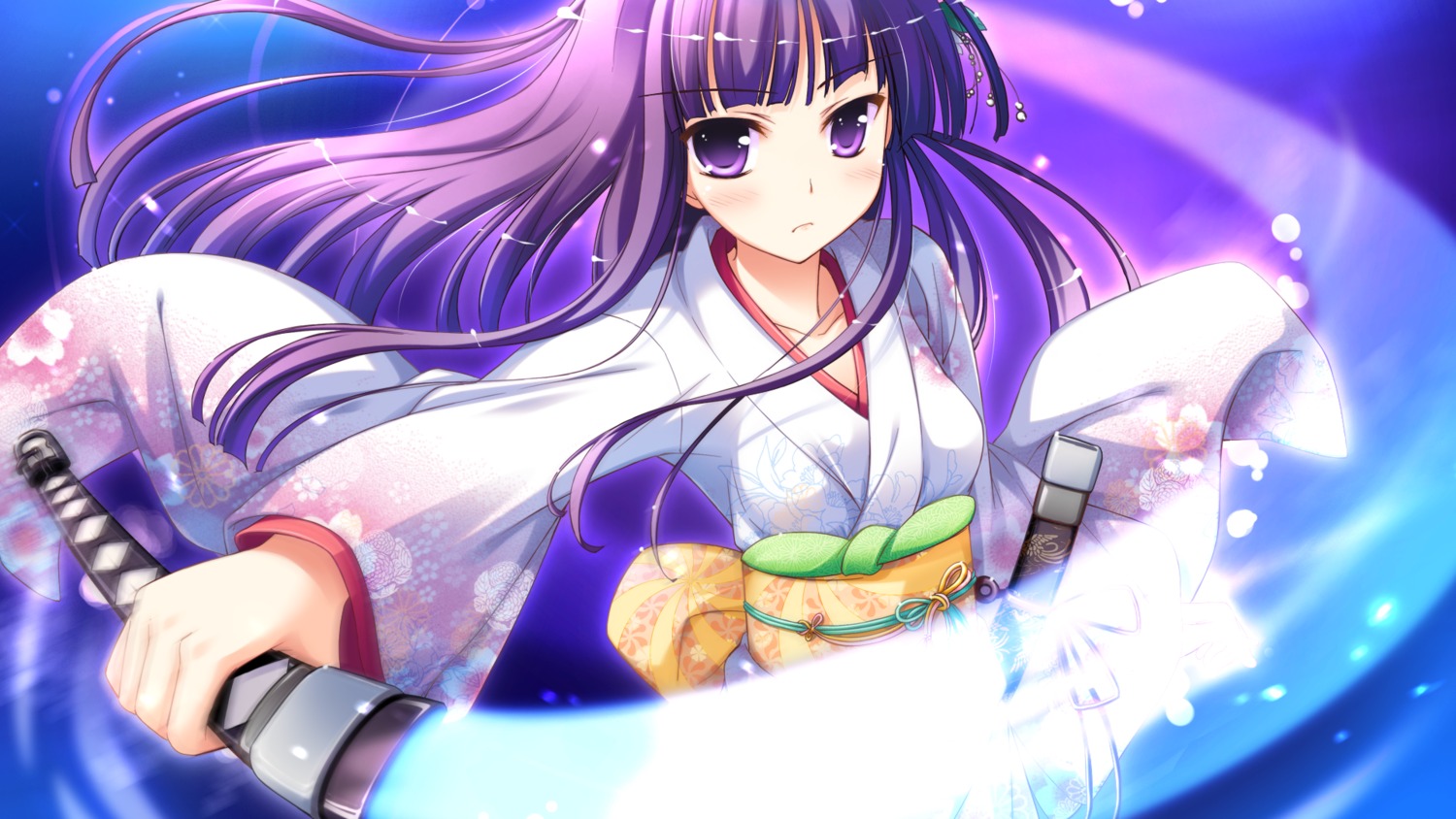 game_cg iro_ni_ide_ni_keri_waga_koi_wa kimono ko~cha sword tenjo_kikyou windmill