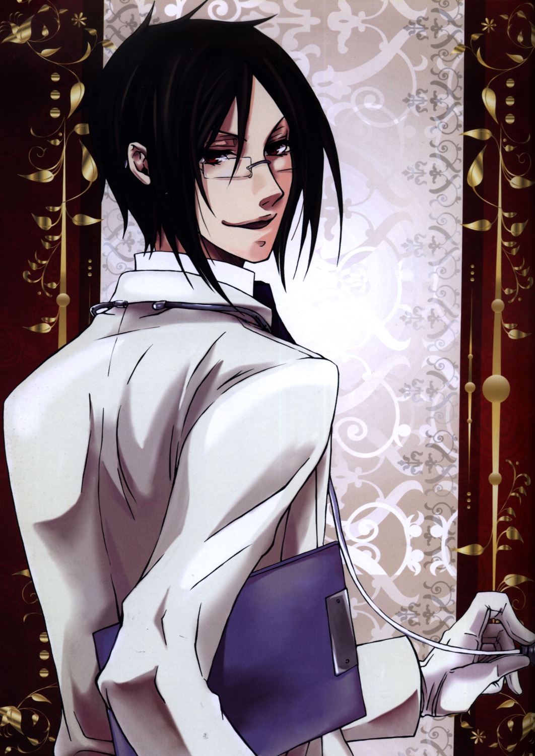 kuroshitsuji male scanning_artifacts screening sebastian_michaelis toboso_yana