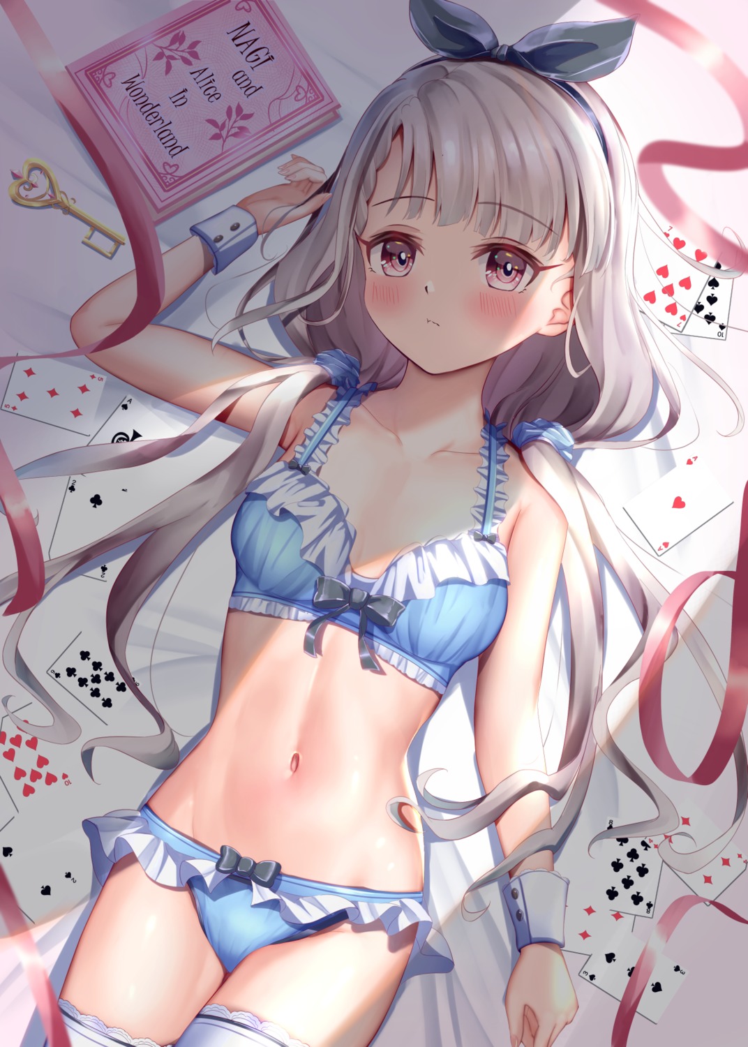 bra cleavage hisakawa_nagi pantsu the_idolm@ster the_idolm@ster_cinderella_girls thighhighs tudon_(donut)