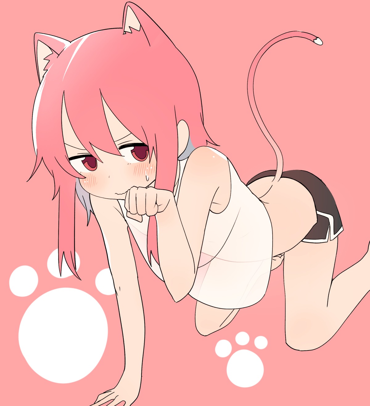 animal_ears loli luke_(dydansgur) nekomimi no_bra see_through tail