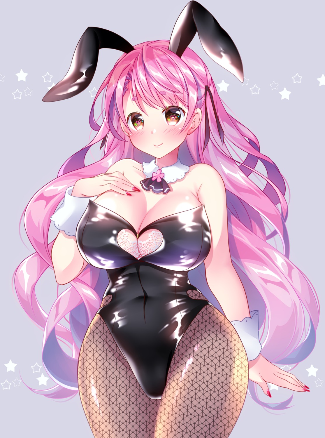 aizono_manami animal_ears bunny_ears bunny_girl fishnets komoda_robo nijisanji pantyhose