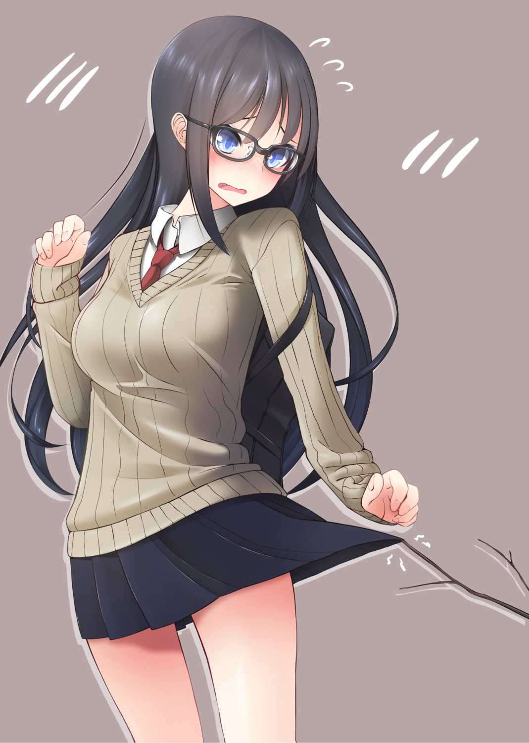 megane nekobaka seifuku sweater