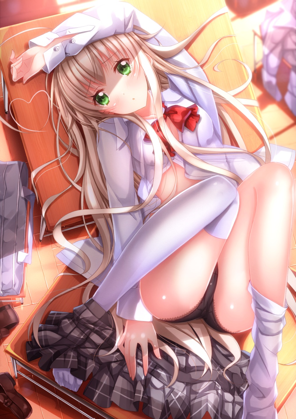 cameltoe haiyore!_nyaruko-san nyaruko pantsu seifuku swordsouls thighhighs