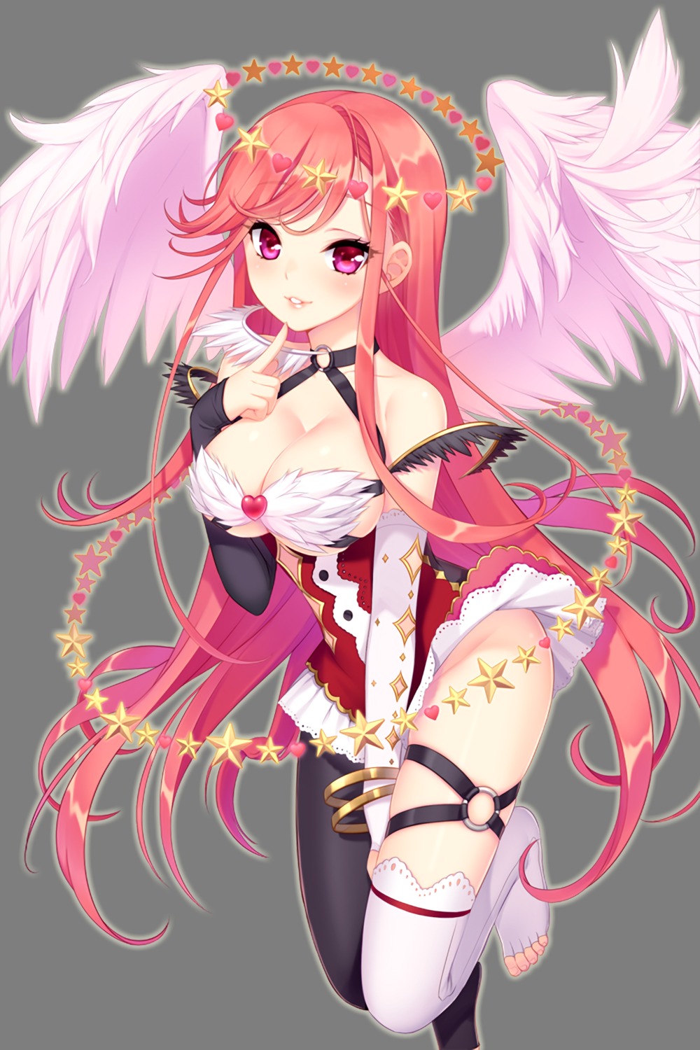 dmyo skirt_lift soccer_spirits thighhighs transparent_png wings