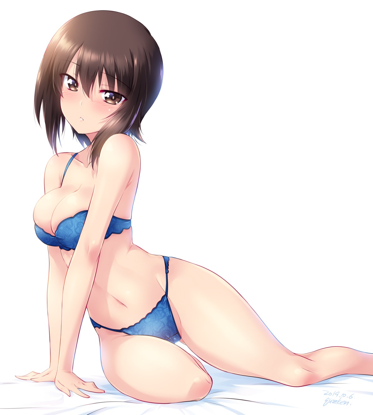 bra cameltoe girls_und_panzer nishizumi_maho pantsu quzken