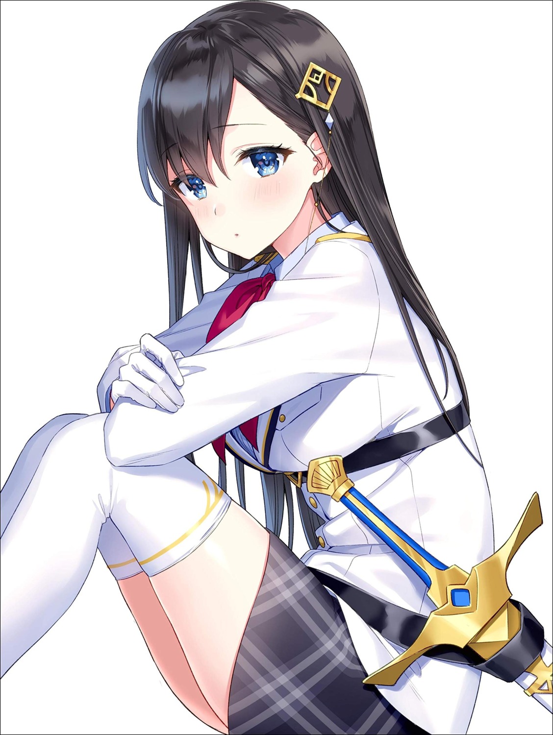 masuishi_kinoto sword thighhighs uniform