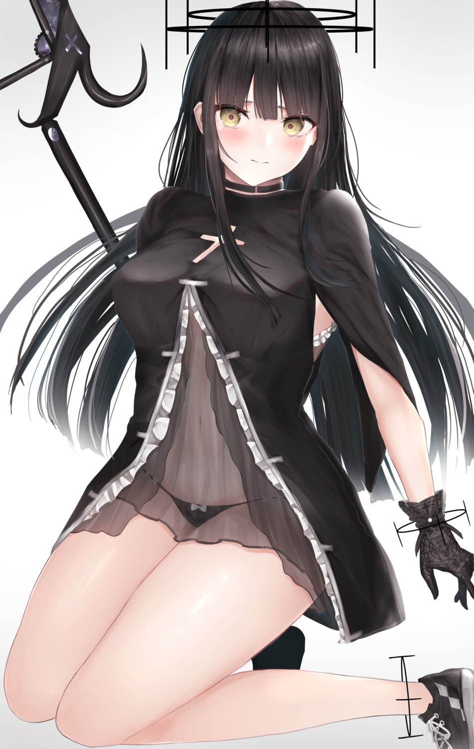 lingerie mo_(mainiti_omoti) pantsu see_through weapon