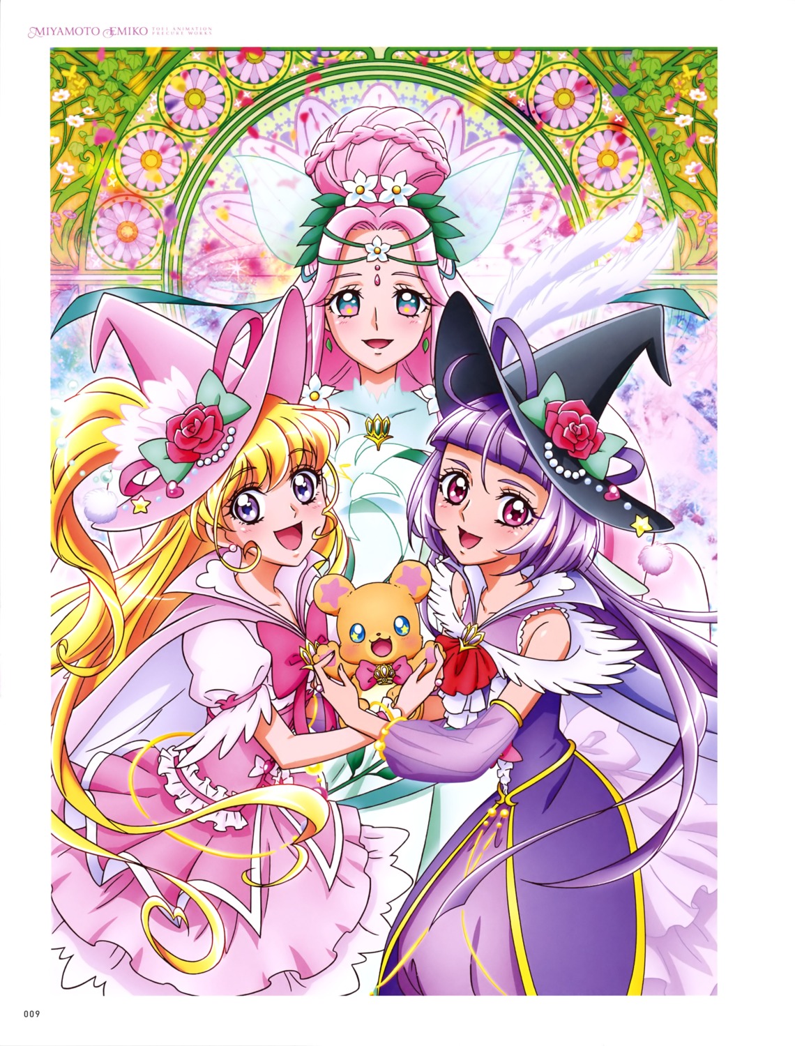 asahina_mirai haa-chan_(precure) izayoi_riko mahou_girls_precure! miyamoto_emiko mofurun_(precure) pretty_cure witch