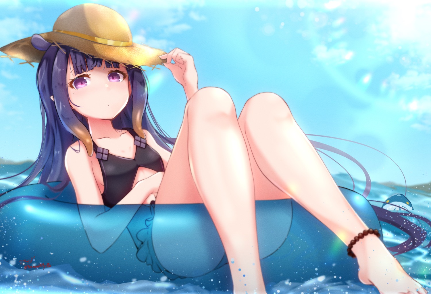 baileys_(tranquillity650) bikini hololive hololive_english ninomae_ina'nis pointy_ears swimsuits