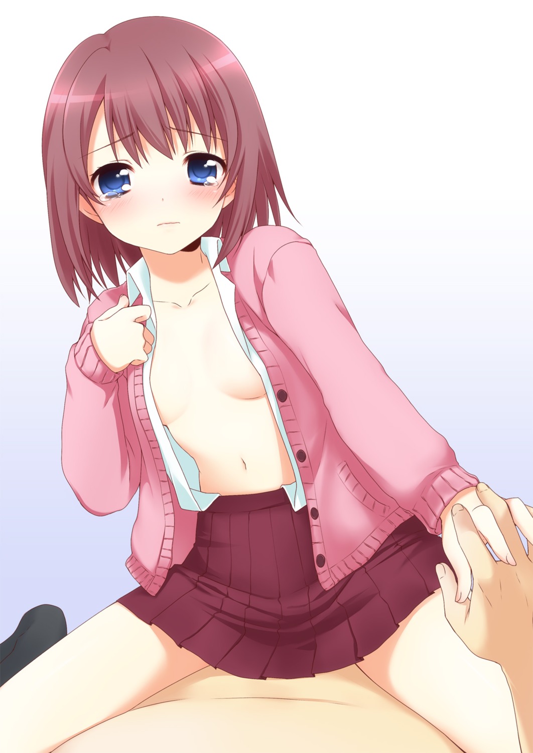 breasts no_bra open_shirt sex usashiro_mani