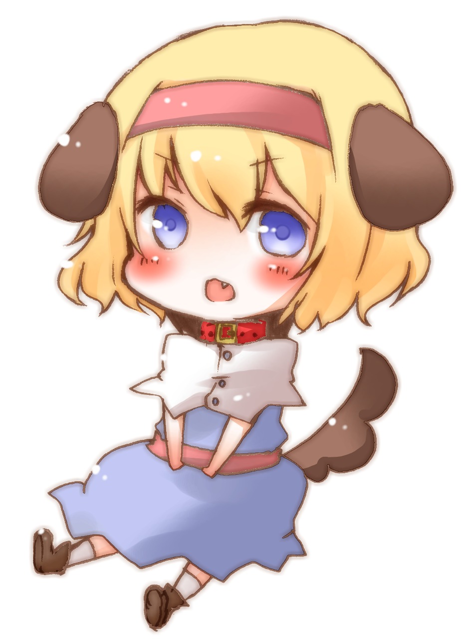 alice_margatroid animal_ears chibi inumimi okannigeru tail touhou