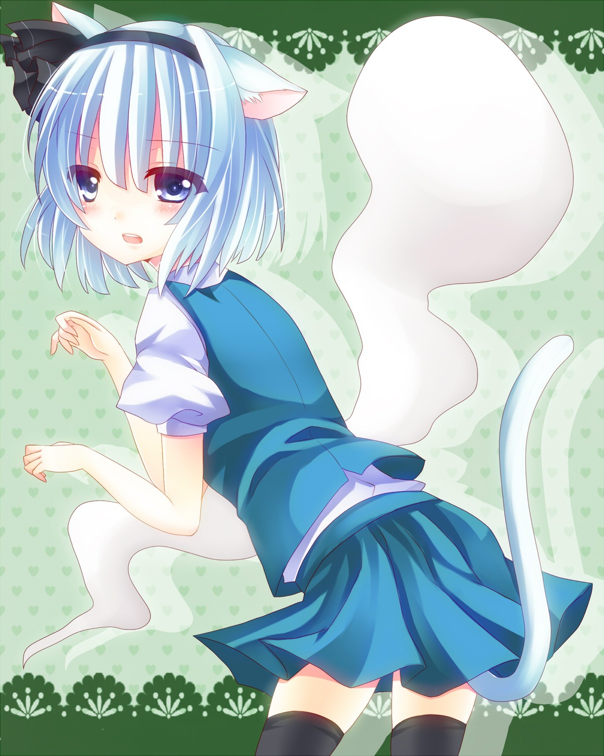 animal_ears ikeda_hazuki konpaku_youmu nekomimi tail thighhighs touhou