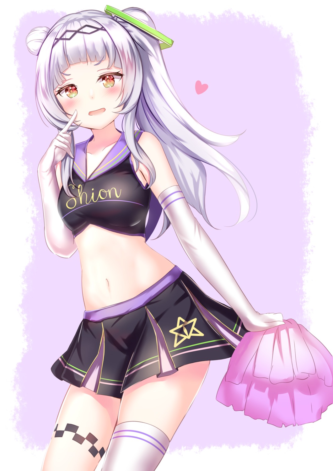 cheerleader garter hololive murasaki_shion thighhighs yuano